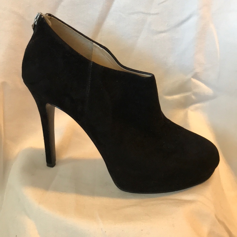 Nine West black suede Haywire heels